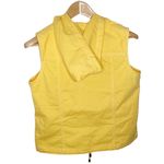 Christopher & Banks yellow pocketed drawstring hooded vest Y2K style size S Photo 23