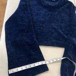 MINKPINK  Blue Cropped Sweater with Bell Sleeves Size Large EUC Photo 8