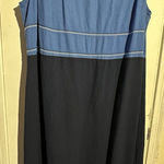 Vintage Studio Ease Blue Denim Floral Embroidered Maxi Dress 22W Size undefined Photo 0