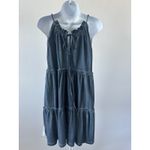 ASOS NWT  Design Short Tiered Denim Look Knit Tie Dress, Sz: 8 (b26) Photo 1