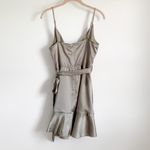 Boohoo Satin frill skirt wrap skater dress Photo 8