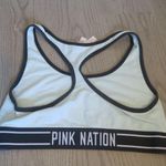 PINK - Victoria's Secret  aloha beaches sports bra pink nation pink crop in blue, black and white size medium. Photo 4