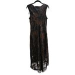Connected Apparel Vintage Chiffon Velvet Burnout Beaded Dress Midi Whimsigoth Y2K Feminine Size L Photo 6