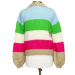 Ganni The Julliard Mohair Wool Knit Jumper, Color Block, Medium Photo 8