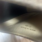 Diane Von Furstenberg  DVF Metallic Embossed Leather Wedges sz 8.5 Black Bronze Photo 7