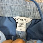 Athleta Cabo Linen Blend Pants Womens Size 8 Light Blue Drawstring Elastic Waist Photo 2