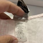 Vintage Match Point Pullover 100% Linen 3/4 Sleeve Light Pink Top Size Medium Photo 2