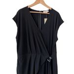 Michael Kors Front Wrap Wide Leg Black Jumpsuit Size 2X NEW Photo 5
