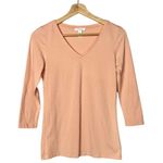 Daily Ritual Peach Orange Supima Cotton V Photo 0