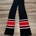 Free People Black & Red Sweater Shawl/Scarf Wrap Photo 5