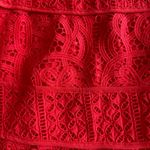 Adelyn Rae Womens Size XS V-Neck Lace Orange Dress Photo 3