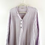 Free People Around the Clock Ribbed Long Sleeve Tunic Sweater Lilac Purple XS Photo 5