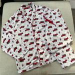 Disney Mickey Mouse 2pc Flannel Santa Christmas Tree Pajamas M Photo 0