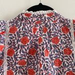 Pink City Prints Victorian Floral Lace Long Sleeve Button Front Blouse Large White Photo 8