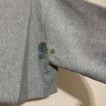 Champion  Reverse Weave Gray V-Neck Cropped Sweatshirt with Red and White Trim Photo 4