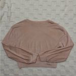 Double Zero  Baby Pink Velour Top Oversized Loungewear Sweatshirt - Medium Photo 1