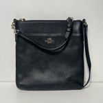 Coach  Kitt Black Leather Messenger Crossbody Bag Purse Photo 2