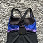 Lands' End  Black Blue Womens One Piece Size 10 Swimsuit Bathing Suit Summer Photo 3