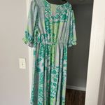 ASOS  Green and Blue Floral Midi Dress Photo 4