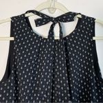 H&M NWT  Navy Sleeveless Printed V-Neck Dress Black White Tie Back Size 6 Photo 6