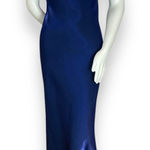 Vintage 90s Zum Zum Prom Dress Formal Gown Empire Waist Lattice Rhinestone Y2K Blue Size undefined Photo 0