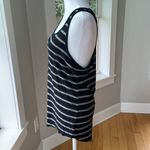 Mossimo Black and White Striped Loose Fit Racerback Tank Top Size Small Photo 1