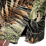 SILKLAND Pure Silk Safari Animal Print Lightweight Jacket Blazer Size 8 Career Black Photo 8