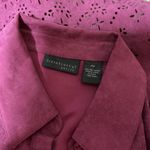 Relativity Petite Pink Faux Suede Embroidered Cutout Button Front Shirt Jacket Size undefined Photo 2