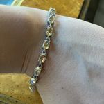 Natural Brazilian Citrine Sterling Silver Tennis Bracelet Photo 5