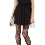Rodarte Lace/Chiffon Tulle Black Mini Dress / Bows Size Small Photo 12