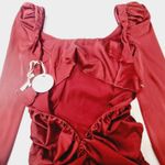 MORE TO COME Blaire Mini Dress in Wine Small Red Photo 9