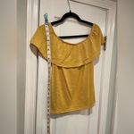 C’est La Vie Size L Marigold White Stripe Off The Shoulder Ruffle Top Size L Photo 5