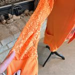 Source Unknown Orange Plaid Sleeveless Top and Bright Jacket Photo 4