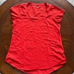 Eileen Fisher Red Fitted Cap Sleeve T-Shirt Photo 0