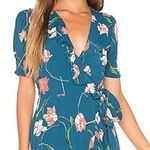 Privacy Please  revolve floral faux wrap dress blue sz XS Photo 0