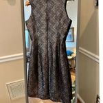 R & M Richards Black Metallic Jacquard Cocktail Dress Size 6 Party Holiday Photo 4