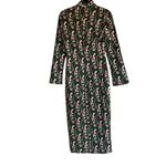 ZARA NWOT WOMAN'S PAISLEY PRINTED MIDI DRESS GREEN/MULTICOLOR XS BLOGGERS FAVE Photo 10
