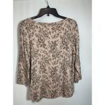 Elle 3/4 Sleeve Bejeweled Neckline Top Photo 4