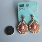 NEW Ella Large Dorado Pink Coral Concho Post Statement Earrings Photo 4