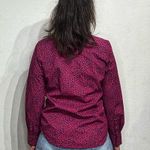 J.Crew Red Leopard Print Button Down Blouse Sz Photo 9