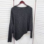 Mossimo Supply Co Mossimo Metallic Shimmer Asymmetrical Hem Dolman Sleeve Top Black Silver Small Photo 8