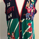 Vintage 80s/90s Eagle Eye Berek Sweater Vest Football Hand Knit Size M Size M Photo 0