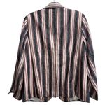 frame denim NEW NWOT FRAME Classic Stripped Linen Blazer Jacket Blue Red White Photo 7