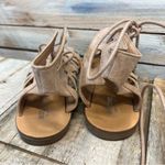 Vintage Mossimo Nadine Ghillie Lace Up Sandals Tan Neutral Boho Y2K Gladiator 7 Photo 8