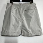 Royal Robbins  Mini Skort Skirt Flat Front Back Slit Zip Pocket Lined Khaki 12 Photo 7