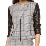 Jenni Kayne  Plaid Wool and Leather Moto Jacket Photo 0