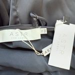 ASTR The Label Twist Front Satin Midi Dress Women's Small Slate Blue Slit NWT Photo 16