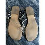 Vince Camuto  Sandals Rebeka Black/White Leather Tassel Slingback Women’s 10M EUC Photo 3