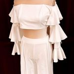 New, Liang Xuans Luxury Designer White 2 Piece Jumpsuit. Size 4 Photo 1