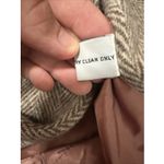 Vintage Noble Fashion Wool Coat Women’s | Herringbone Tweed Long Overcoat Size L Photo 15